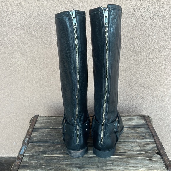 Frye Phillip Harness Tall Black Boot - Picture 6 of 10